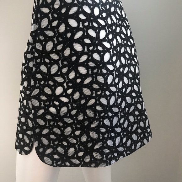 Alaia Dresses & Skirts - Alaia black floral white mesh mini skirt